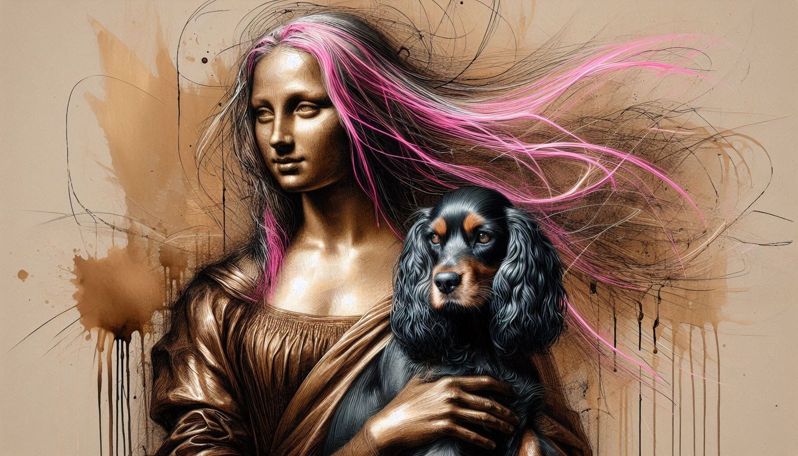 I am Mona Lisa and a dog