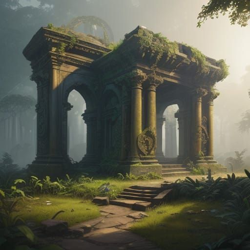 Ancient Temple Hidden Deep in the Vibrant Jungle