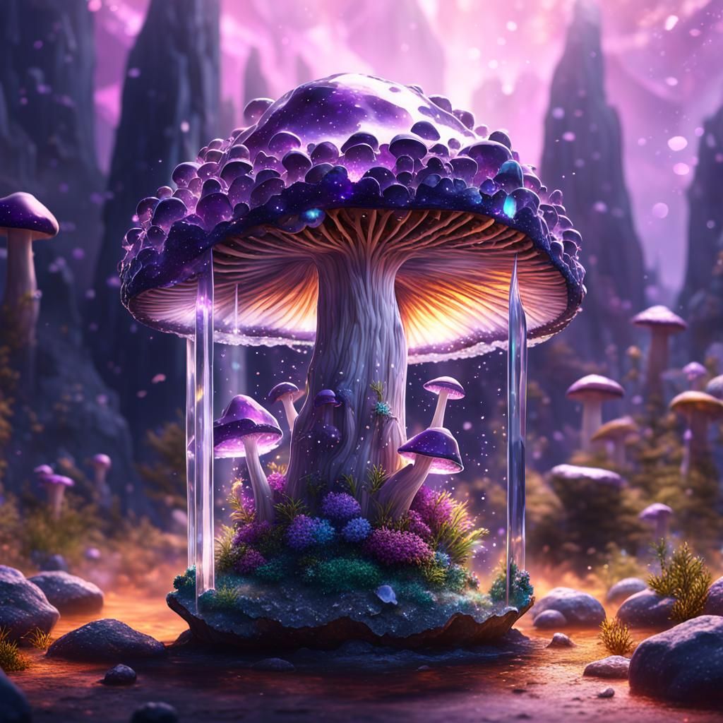The Magical Amethyst Mushroom   by @ THE MUSHROOM LAB