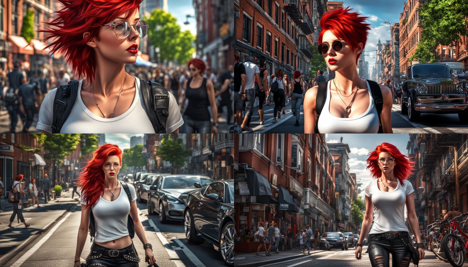 Chaotic Academia:: handsome woman :: Sam short spiked red ha...