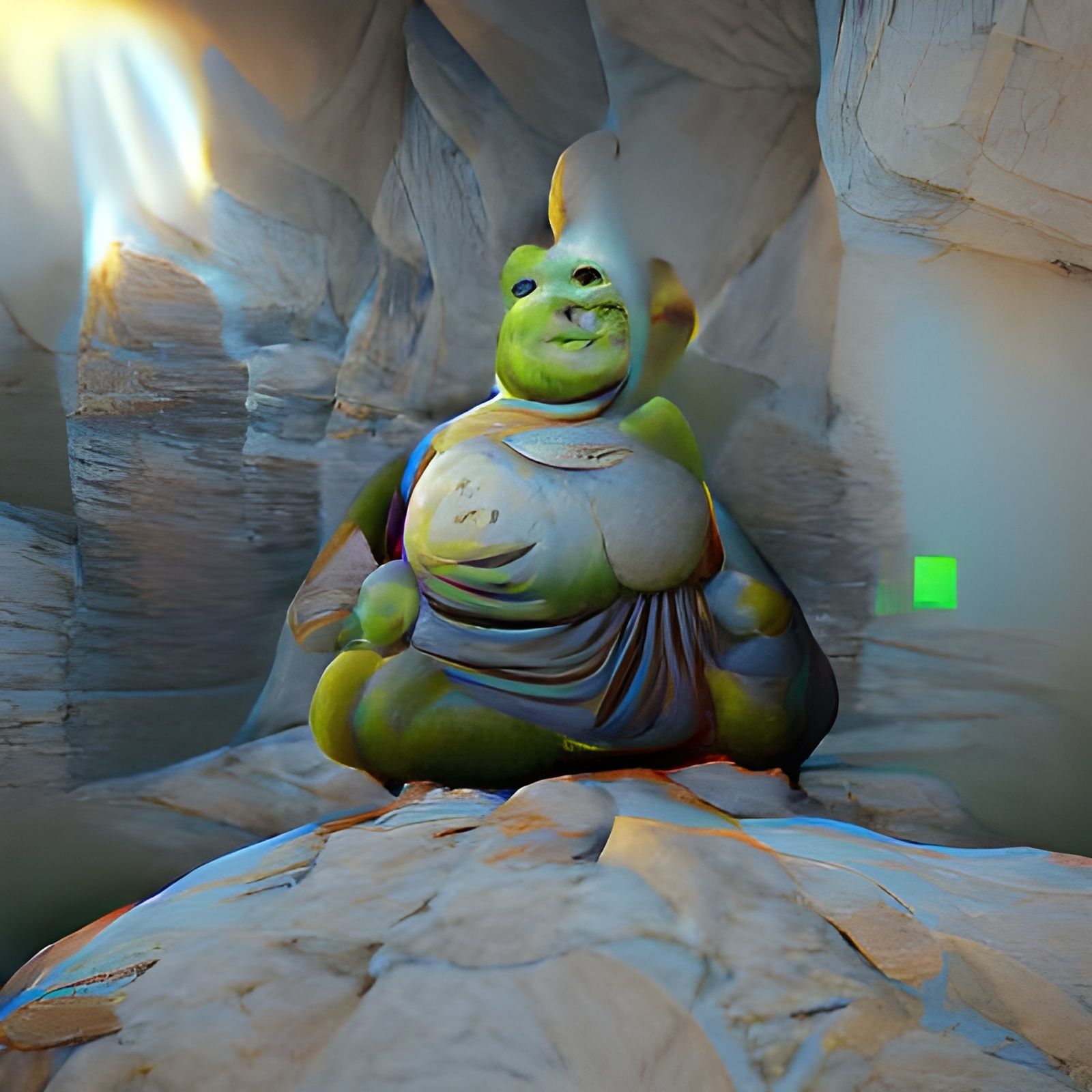 Shrek Buddha 8k resolution concept art hyperdetailed Unreal ...