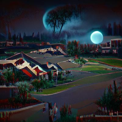 1950’s Moonlit Suburbia Encountering Eldritch Abomination