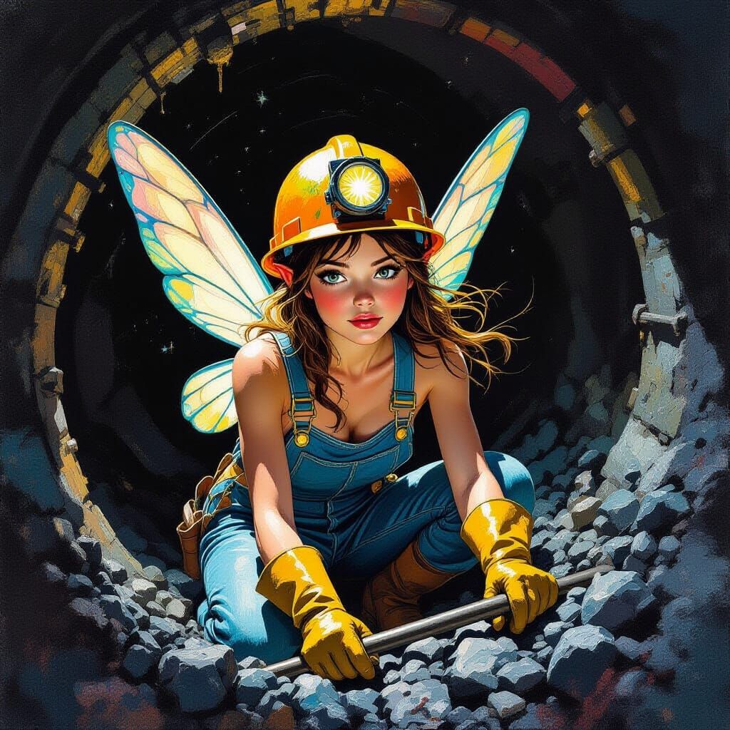 Fairy save in coal mine workers   by @Steve Dufour