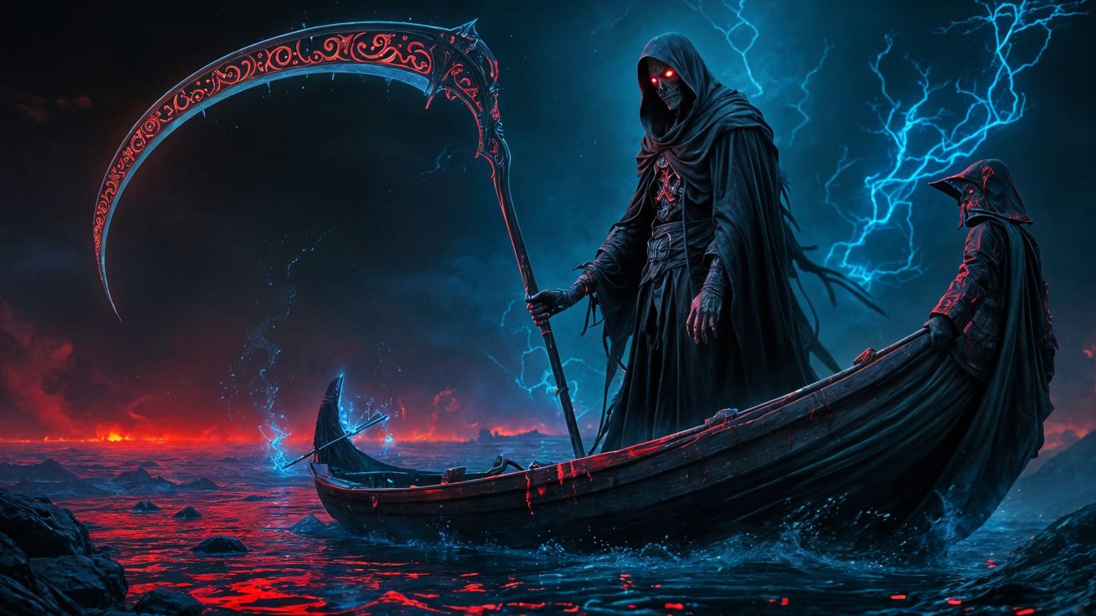 Grim Reaper on the River Styx  by @Soynuts