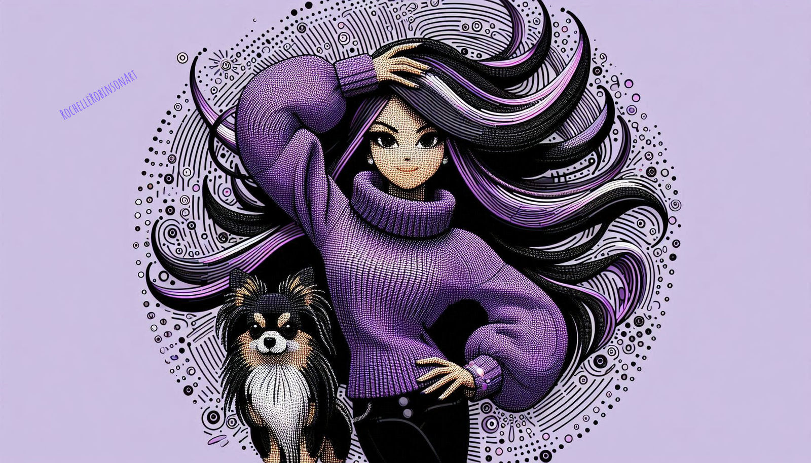 A Woman And Her Dog Peanut