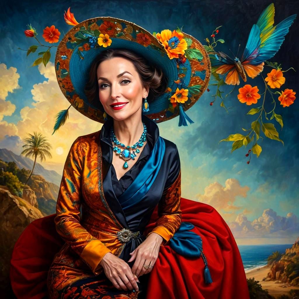 Charming Lady Portrait in Expressive Photographic Style