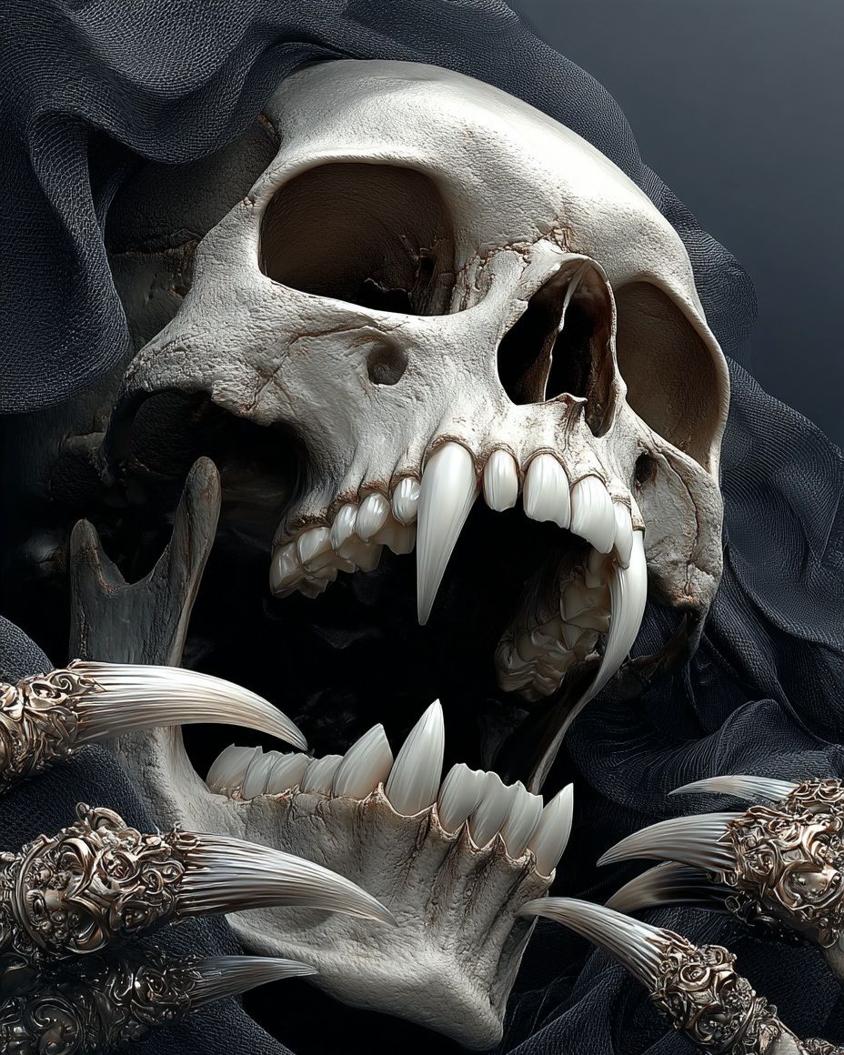 Fantasy jewelry skull