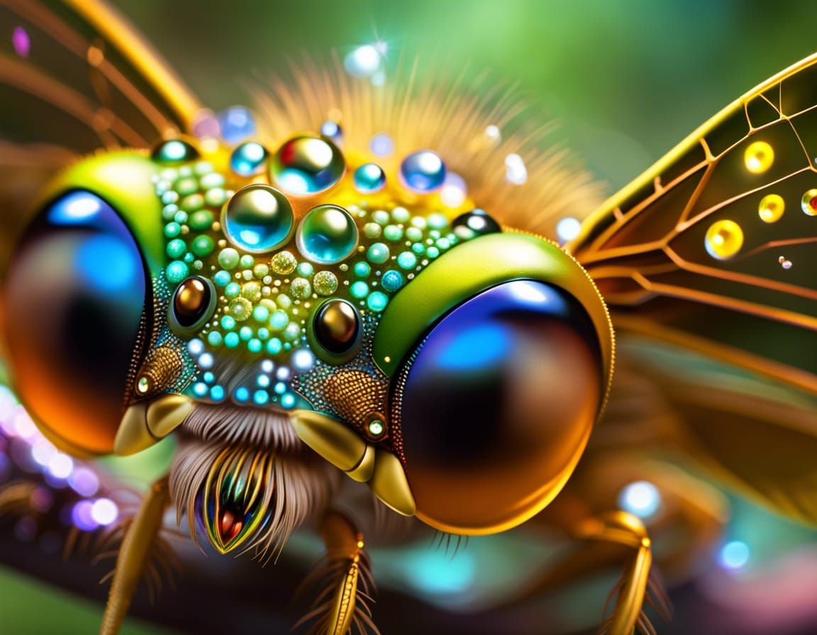 The beautiful face of a dragonfly  by @Ventrale