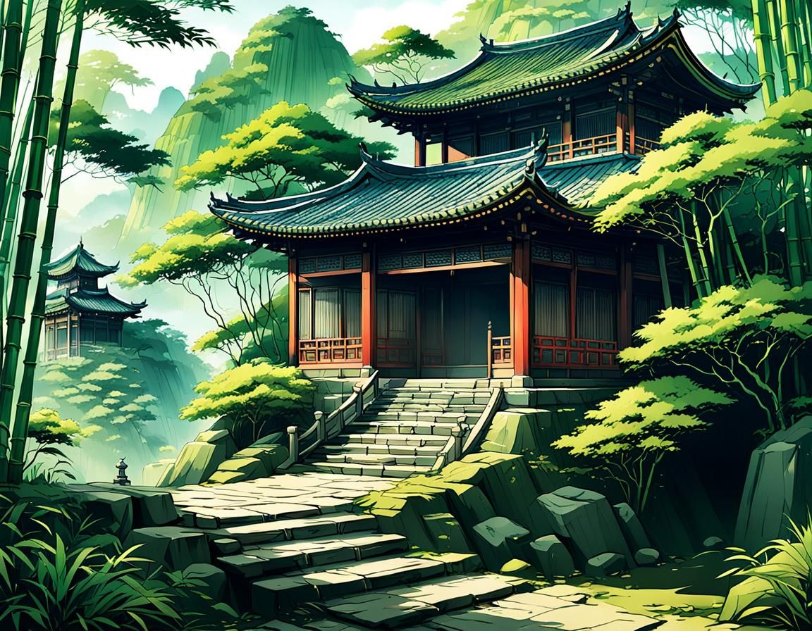 (Qing Dynasty) Masterpiece, Best Quality, flat, Manga Scan, Anime, cinematic lighting, drawn Art, by Studio Trigger, cli...