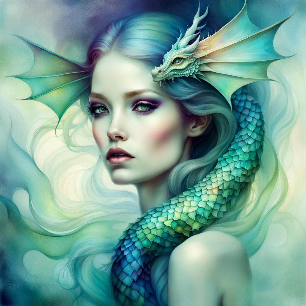 Dragon Girl - Ai Generated Artwork - Nightcafe Creator