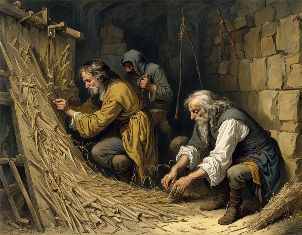 Weaving straw into gold AI Generated Artwork NightCafe Creator