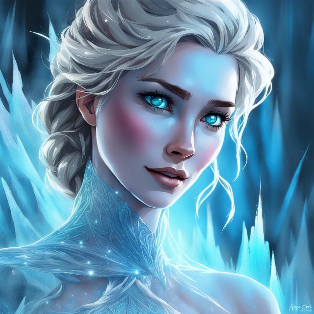 Elsa Frozen - AI Generated Artwork - NightCafe Creator