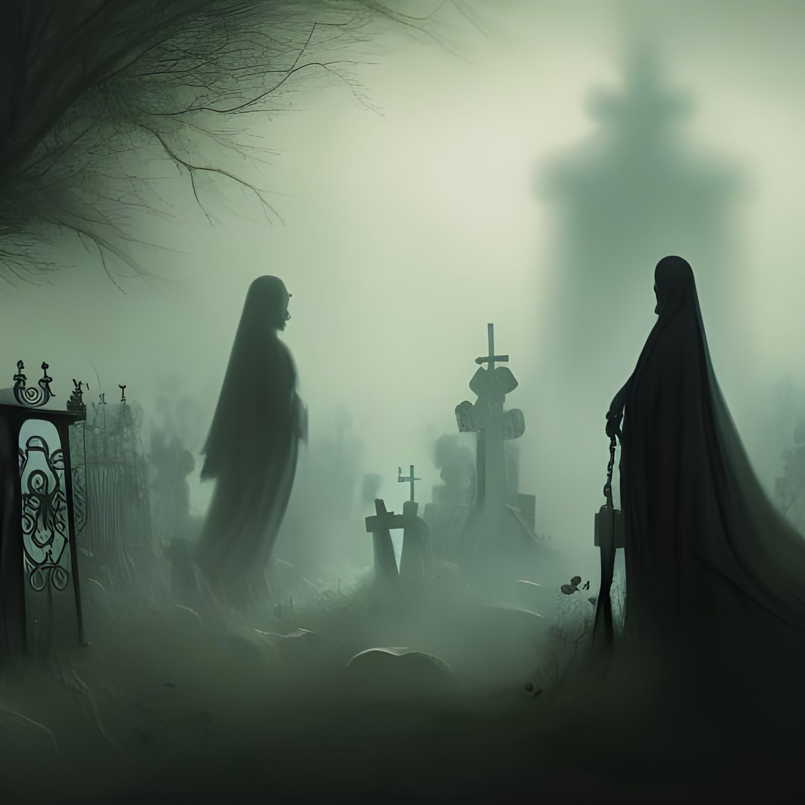 Haunting the Grave - AI Generated Artwork - NightCafe Creator