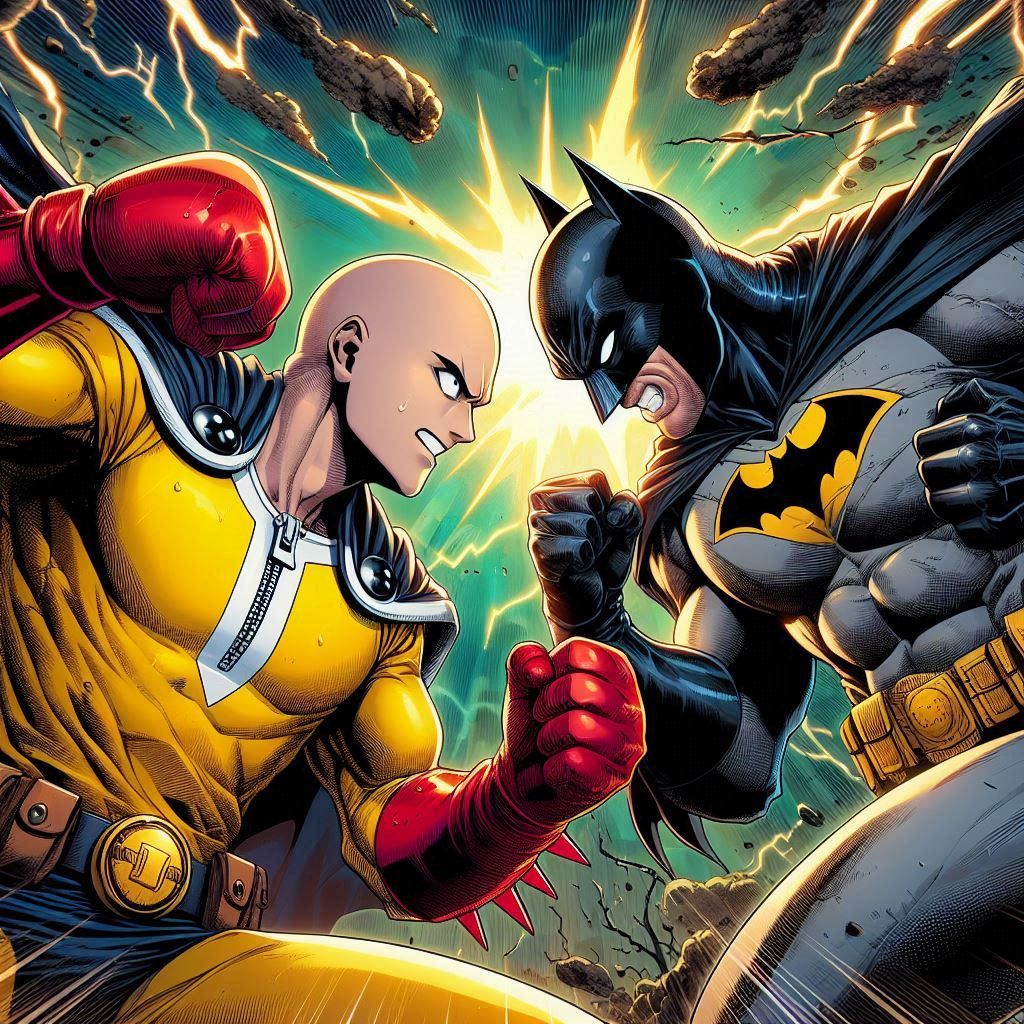 One punch man vs Batman