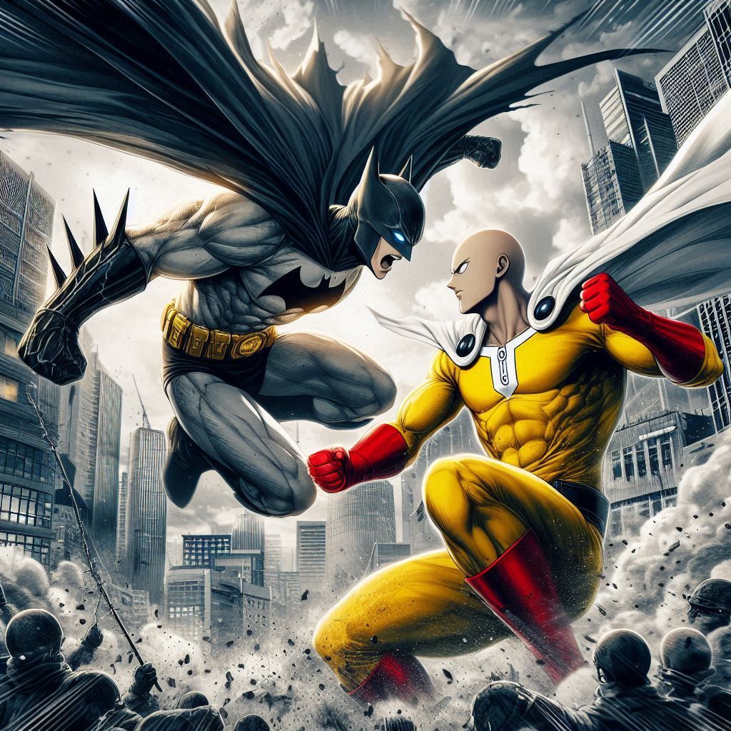 One punch man vs Batman