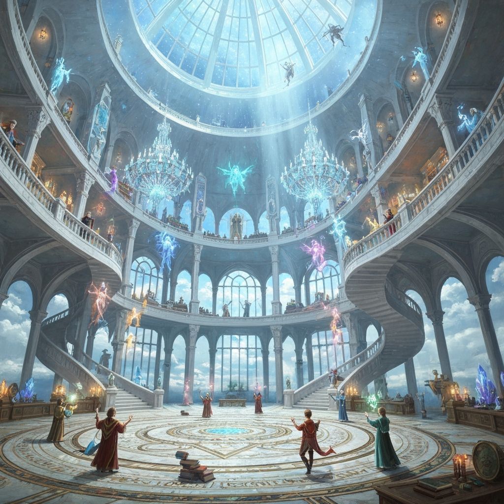 The Celestial Academy's Grand Atrium