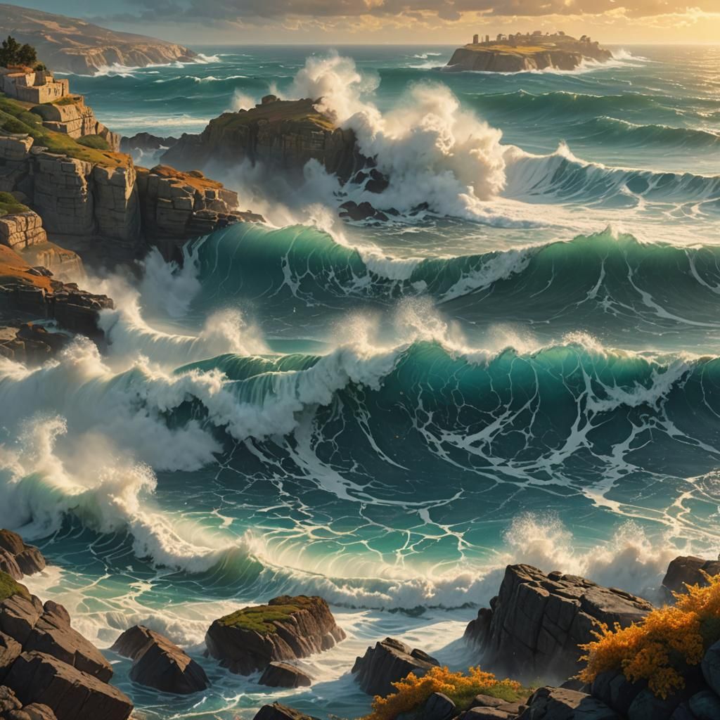 Majestic Seascape of Israel in Digital Matte Painting
