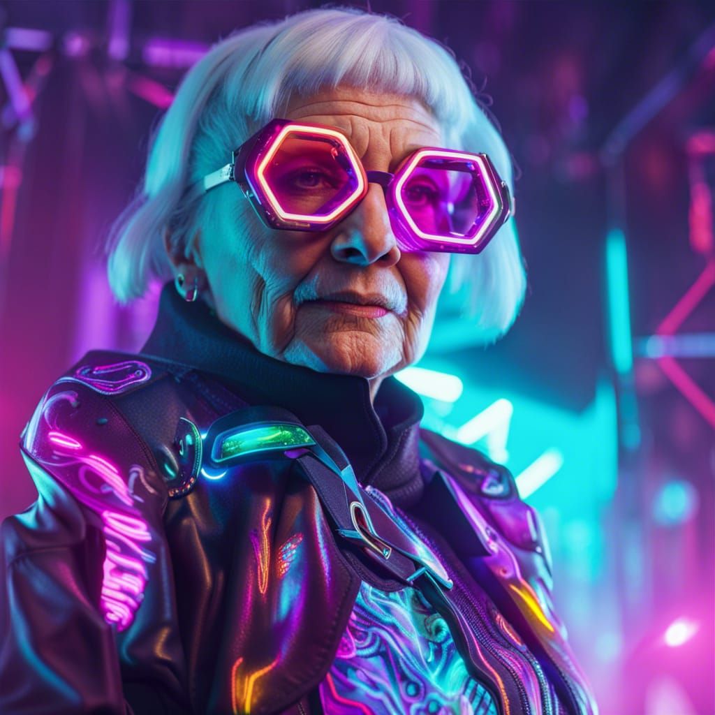 Iridescent Fashion Grandma  by @Criptovini