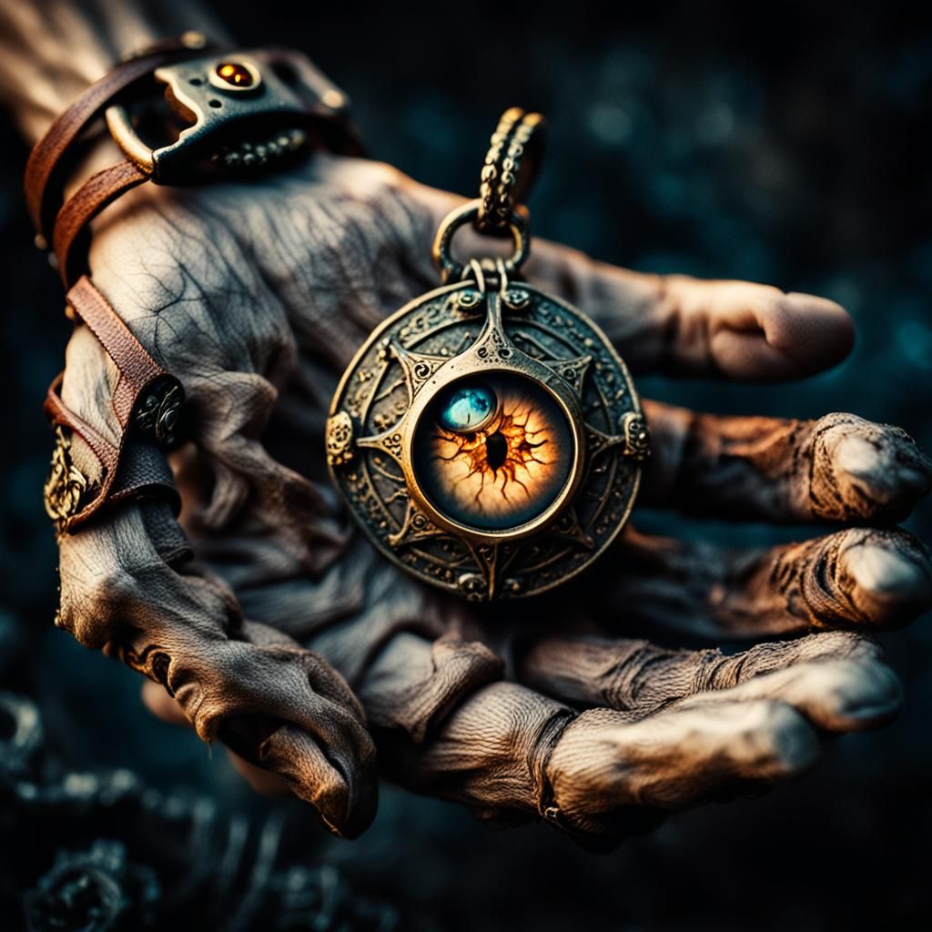 Cursed amulet with an eyeball   by @Ashfalla 