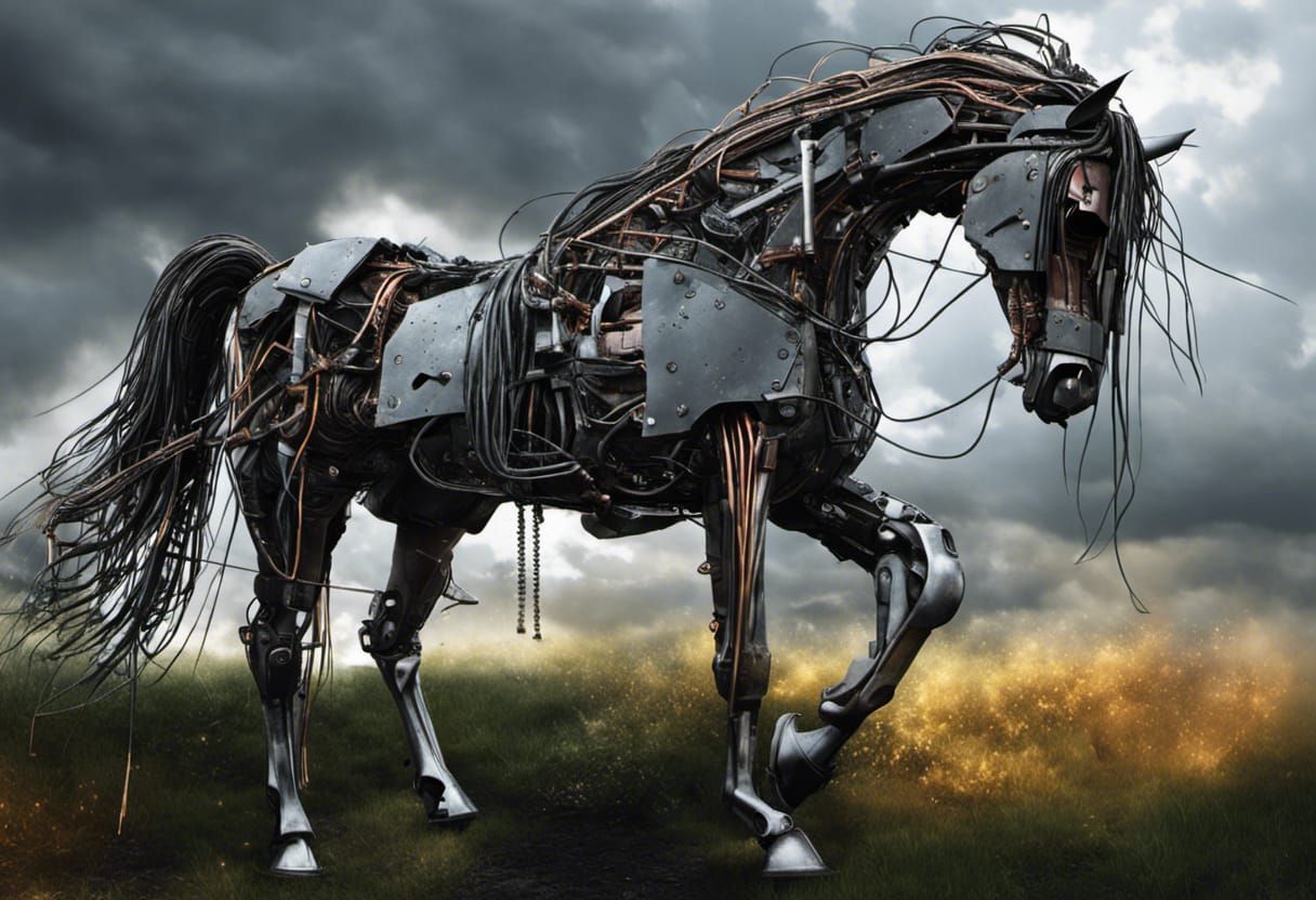 scrap material horse  by @Lyina