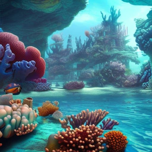 beautiful coral reef castle false