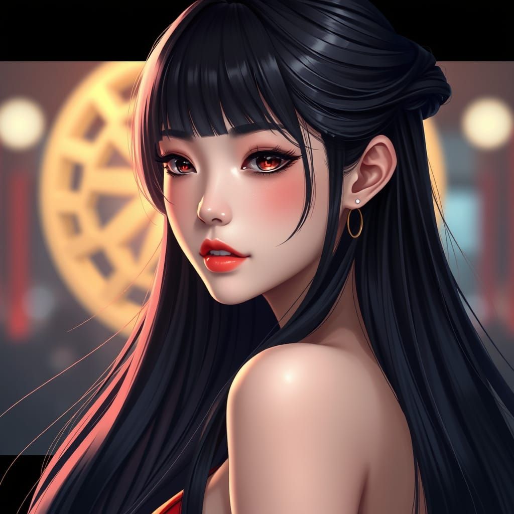 Ethereal Asian Beauty in Anime-Inspired 3D