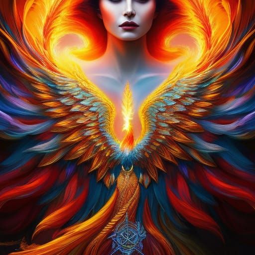 Phoenix Protector - AI Generated Artwork - NightCafe Creator