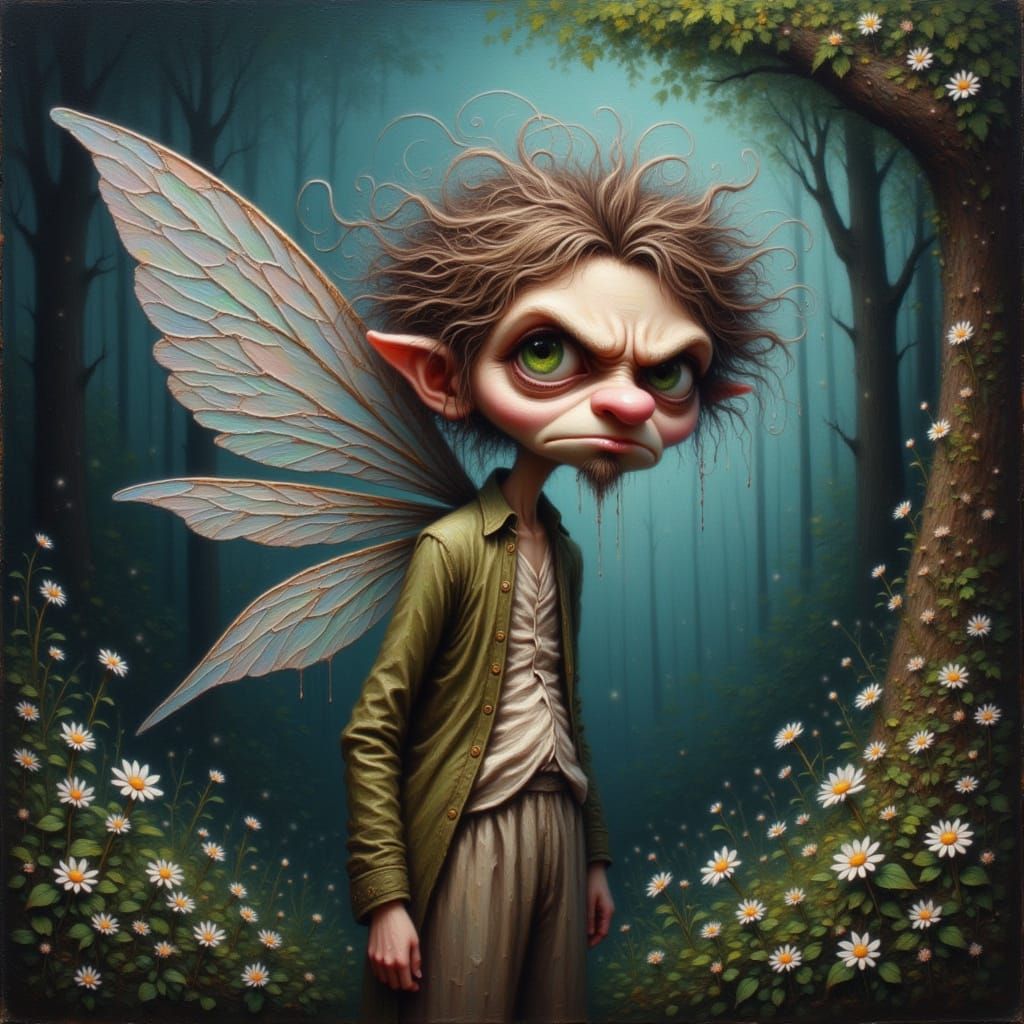 <lora:Kak-moodyfairy:1.0>Moody fairy, impasto