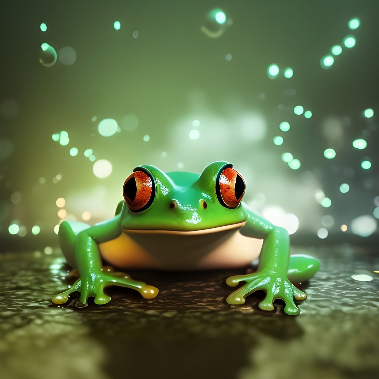 Little frog - AI Generated Artwork - NightCafe Creator