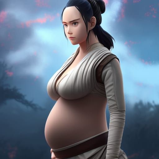 Star Wars Rey Pregnant AI Generated Artwork NightCafe Creator