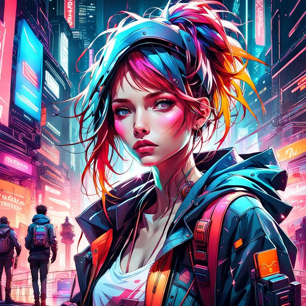 Masterpiece eye-catching, hyperdetailed digital illustration of lively ...