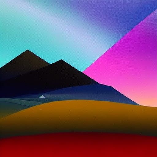 abstract landscape, made in the technique of matte painting....