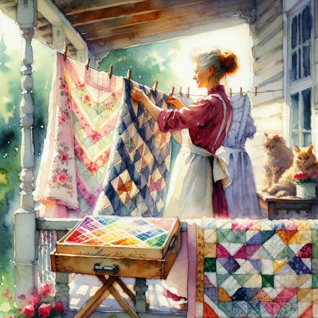 “Airing” the quilts