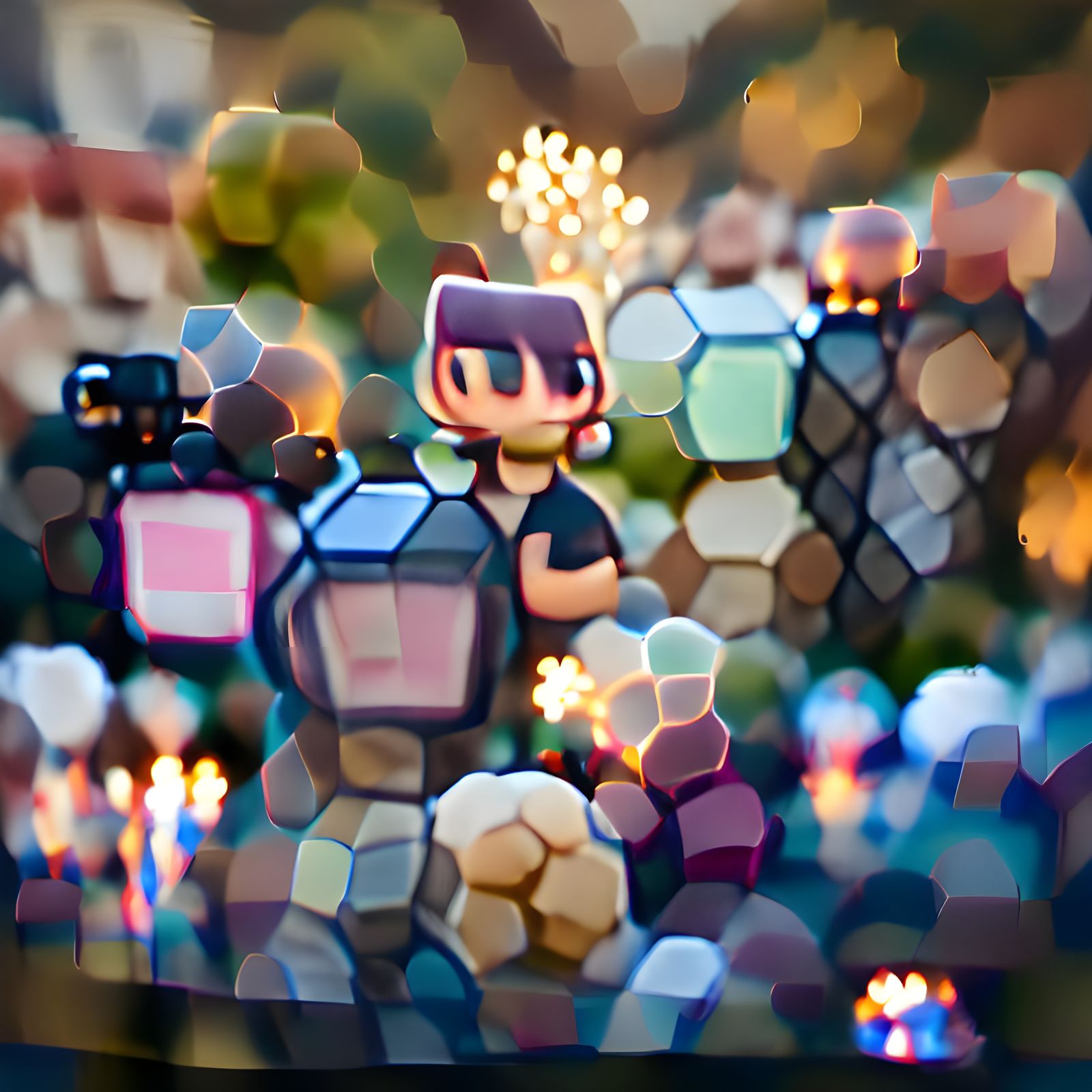 cubic bokeh pixel hell
