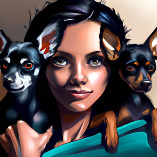 create me two black chihuahuas.