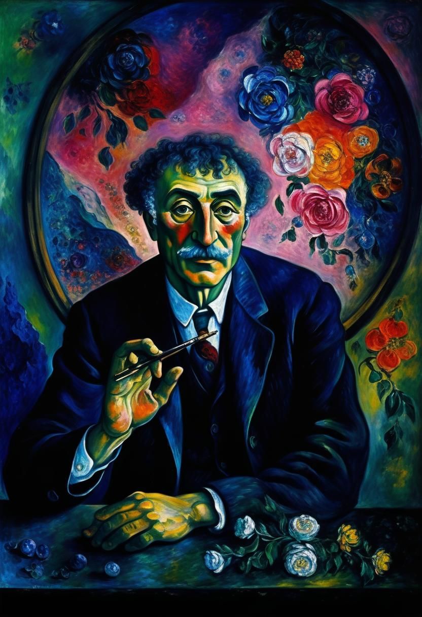 Marc Chagall, Vaporwave style