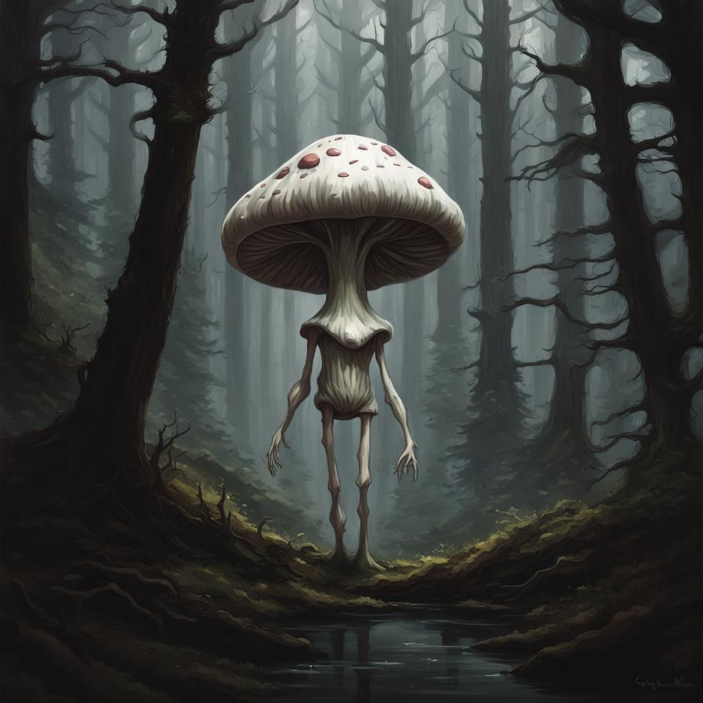 Sinister Mushroom - AI Generated Artwork - NightCafe Creator