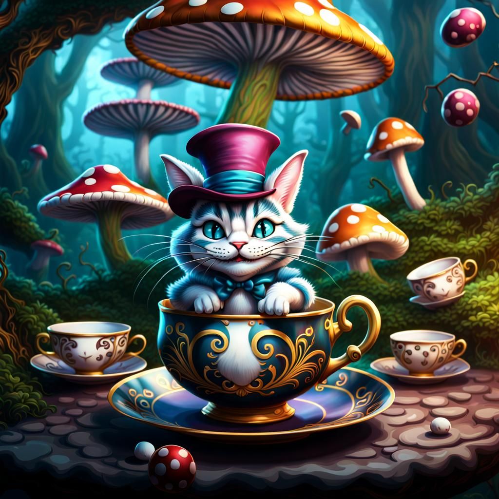 he Cheshire cat welcomes you to Wonderland - AI Generated Artwork ...