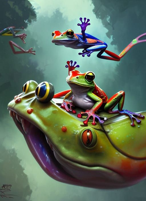 Uh, we found the king mutant frog!