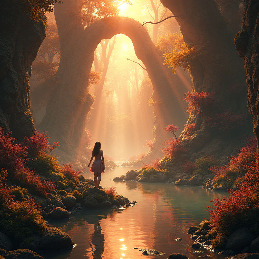 Ideal Partner in Dreamlike Surrealist Landscape