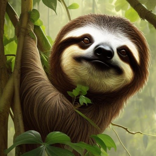 Cute Sloth  by @Raven