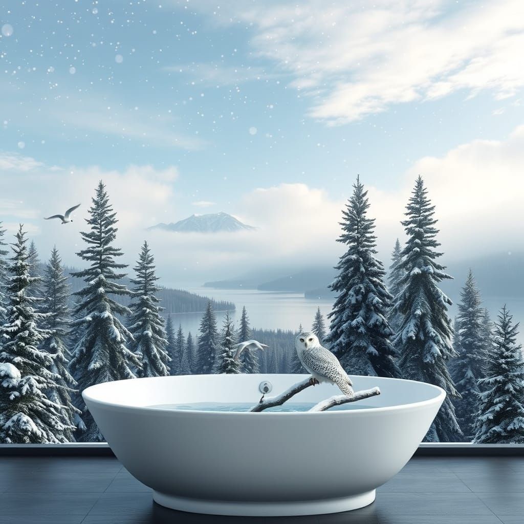 Winter Wonderland Bathtub Scene