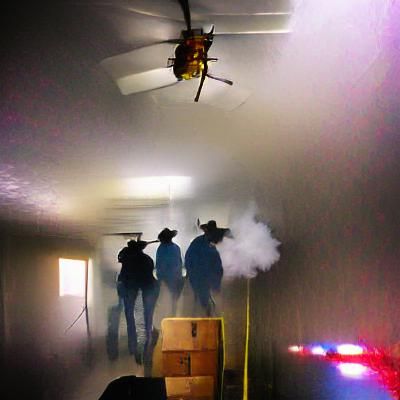 A cowboy, a paramedic, and a cameraman. Smoke hotbox closet fog. Murder hornets.