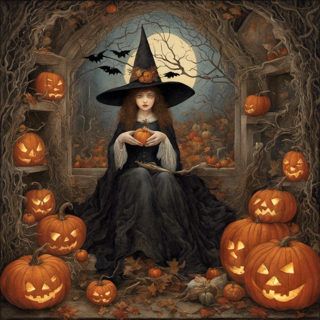 99 Witches for Halloween (68) - AI Generated Artwork - NightCafe Creator