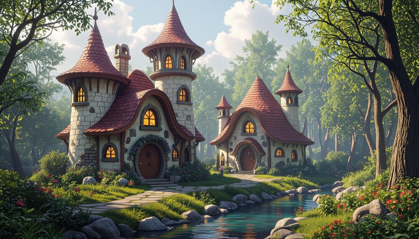 cottages in the woods