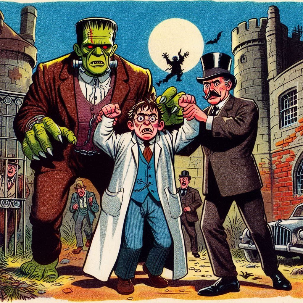 Hercule Poirot investigates "Frankenstein's Monster Factory"...