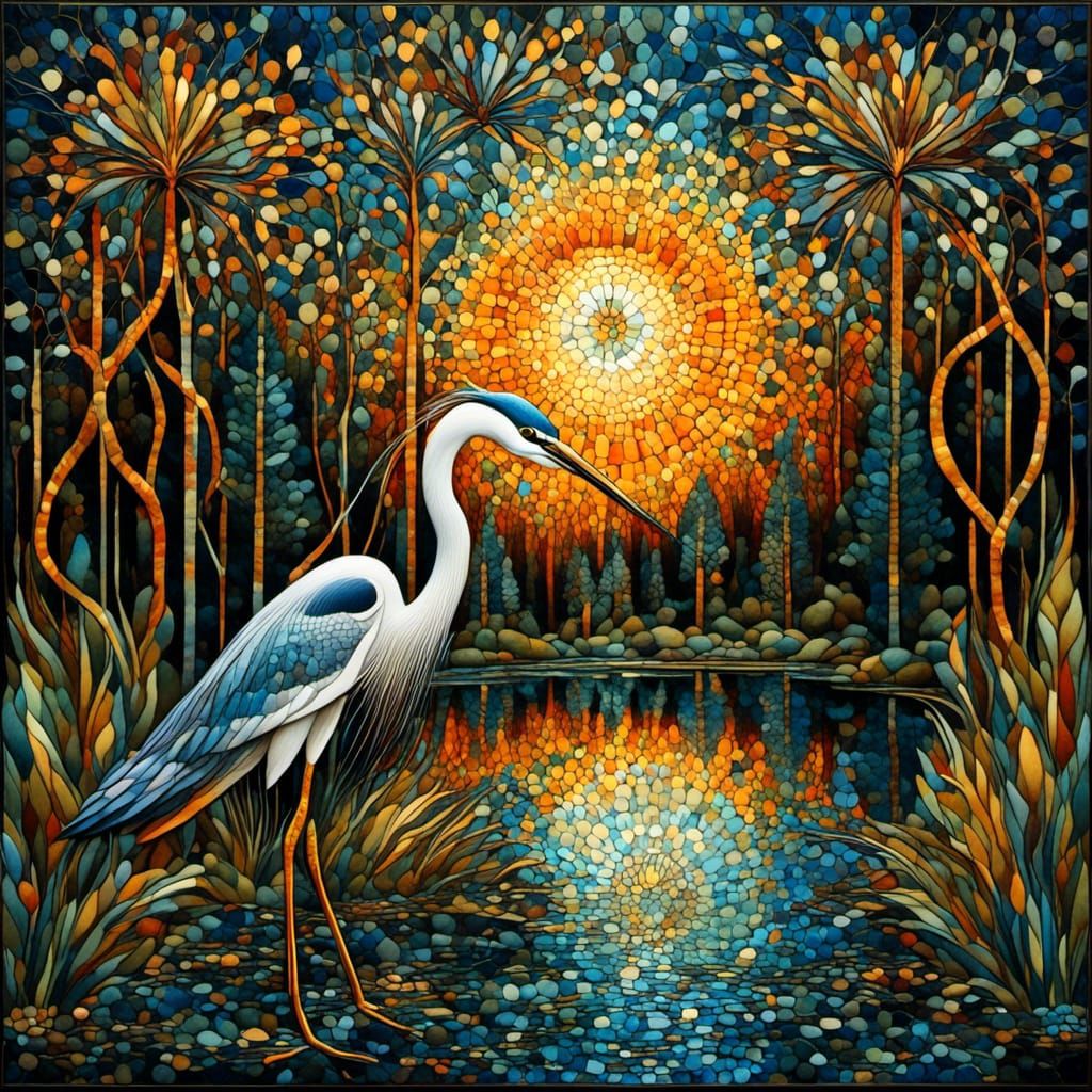 Heron and Sun