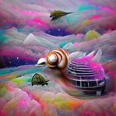 Interstellar dreamscape snail