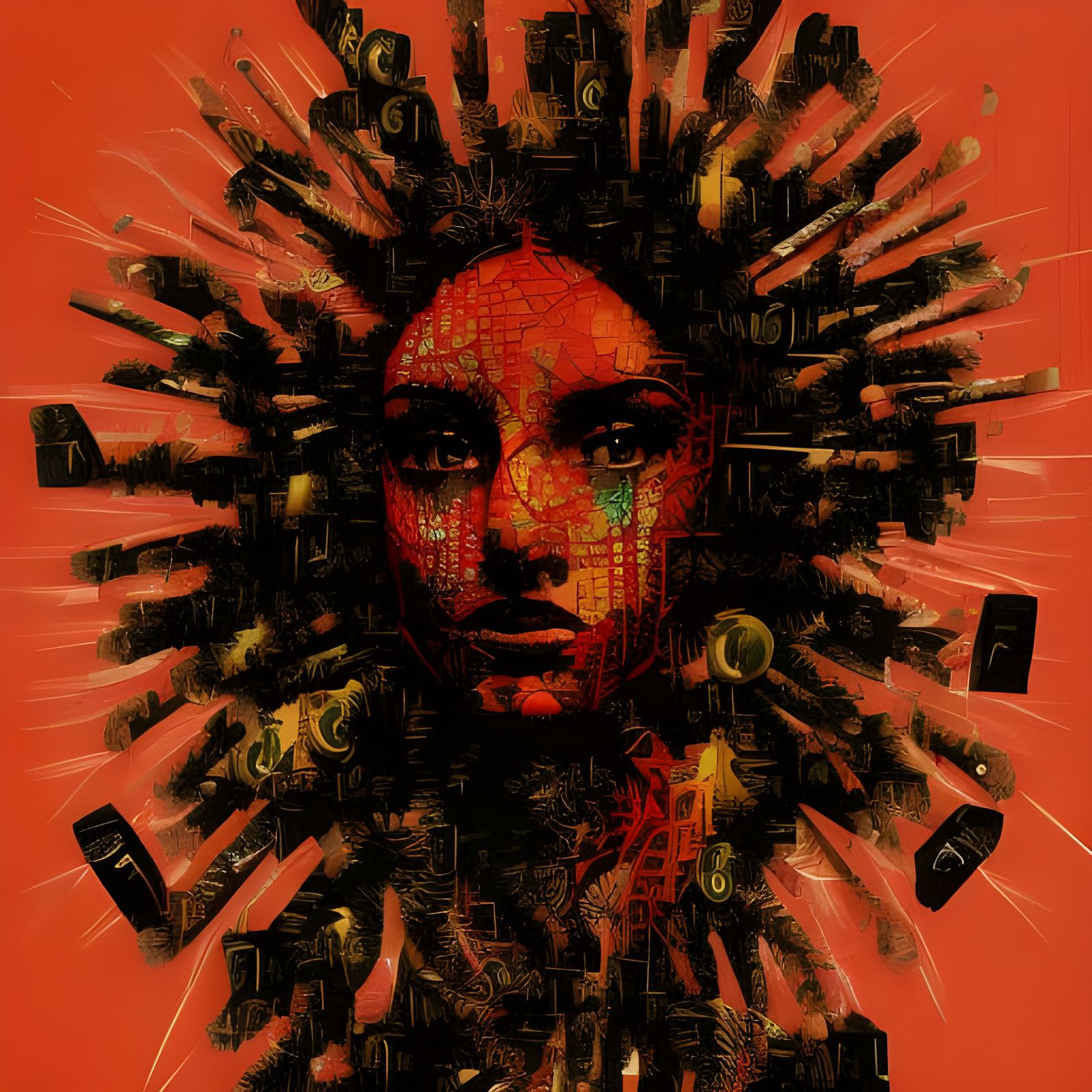 The red effect AI Generated Artwork NightCafe Creator