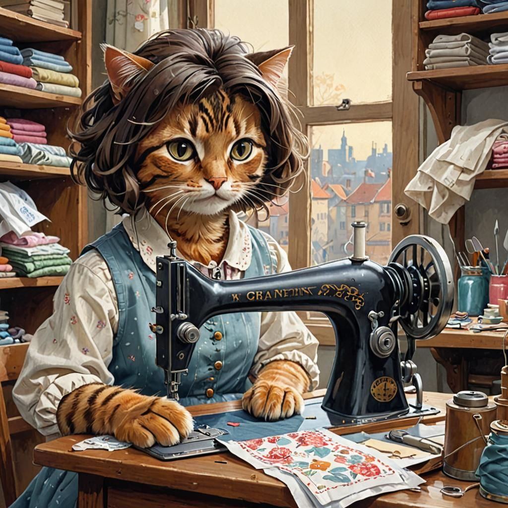 Crafting Millennial Cat  by @Pax